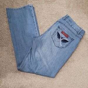 Sasson Light Wash Bootcut Boogie Stretch Denim VTG Jeans Sz 8 34"x30"